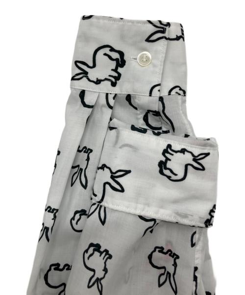 BLACK COMME des GARCONS（ブラックコムデギャルソン）BLACK COMME des GARCONS (ブラックコムデギャルソン) ラビットジップシャツ ブラック×ホワイト サイズ:Sの古着・服飾アイテム