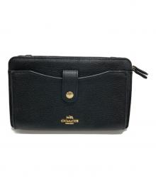 COACH（コーチ）の古着「メッセンジャーウィズ ポップアップ ショルダーウォレット」｜ブラック