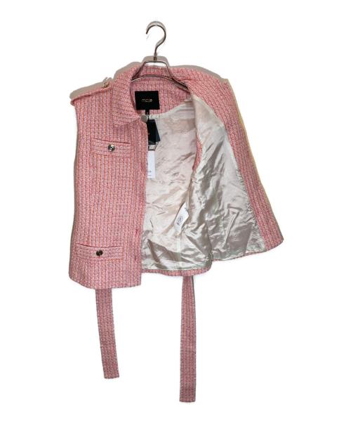 maje（マージュ）maje (マージュ) Sleeveless tweed jacket ピンク サイズ:36の古着・服飾アイテム