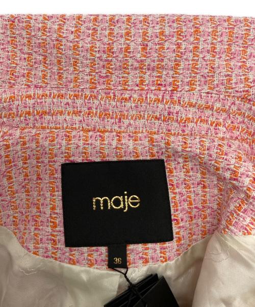 maje（マージュ）maje (マージュ) Sleeveless tweed jacket ピンク サイズ:36の古着・服飾アイテム