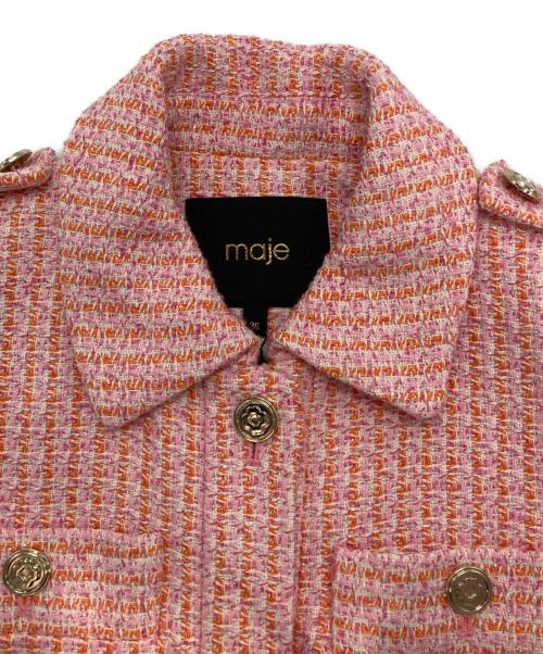 maje（マージュ）maje (マージュ) Sleeveless tweed jacket ピンク サイズ:36の古着・服飾アイテム