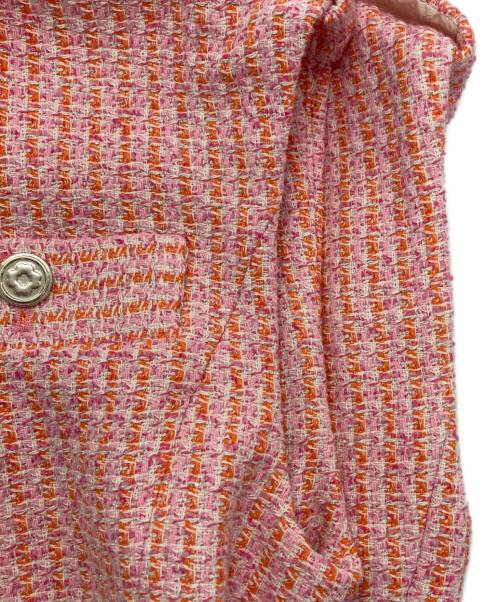 maje（マージュ）maje (マージュ) Sleeveless tweed jacket ピンク サイズ:36の古着・服飾アイテム
