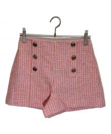 maje（マージュ）の古着「Tweed short pants」｜ピンク