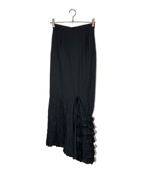 JUNYA WATANABE COMME des GARCONS（(ジュンヤワタナベ コムデギャルソン）JUNYA WATANABE COMME des GARCONS ((ジュンヤワタナベ コムデギャルソン) フリルデザインスカート ブラック サイズ:Sの古着・服飾アイテム