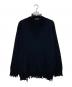 s'yte（サイト）の古着「7G BULKY WOOL DAMAGE V NECK PULLOVER」｜ブラック