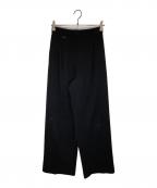 CLANEクラネ）の古着「2WAY TUCK STRAIGHT PANTS」｜ブラック