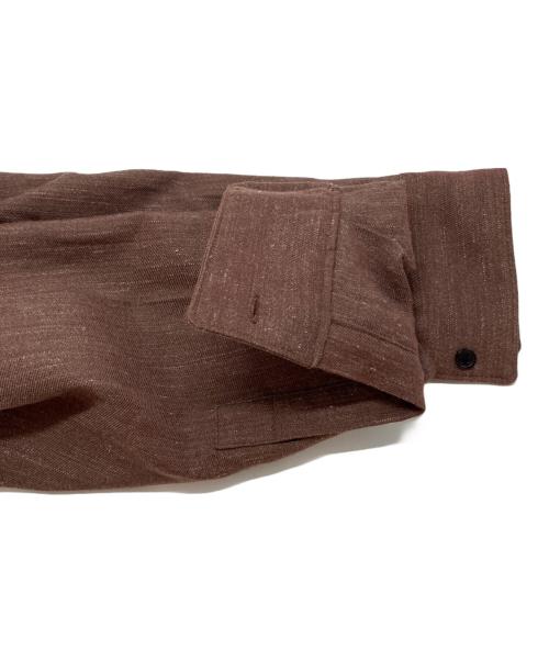 AURALEE（オーラリー）AURALEE (オーラリー) WOOL LINEN TWILL SHIRTS ブラウン サイズ:SIZE 3の古着・服飾アイテム