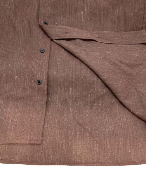 AURALEE（オーラリー）AURALEE (オーラリー) WOOL LINEN TWILL SHIRTS ブラウン サイズ:SIZE 3の古着・服飾アイテム