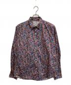 Frank&Eileenフランクアンドアイリーン）の古着「FINBAR 花柄シャツ」｜パープル×グリーン