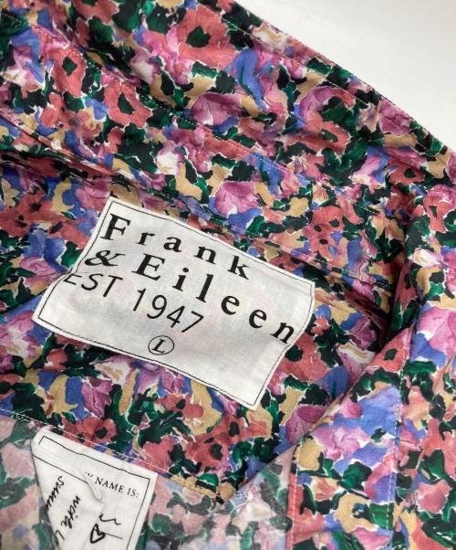 Frank&Eileen（フランクアンドアイリーン）Frank&Eileen (フランクアンドアイリーン) FINBAR 花柄シャツ パープル×グリーン サイズ:Lの古着・服飾アイテム