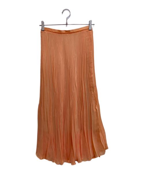 BALLSEY（ボールジィ）BALLSEY (ボールジィ) ダブルガーゼプリーツ フラットプリーツスカート オレンジ サイズ:36の古着・服飾アイテム