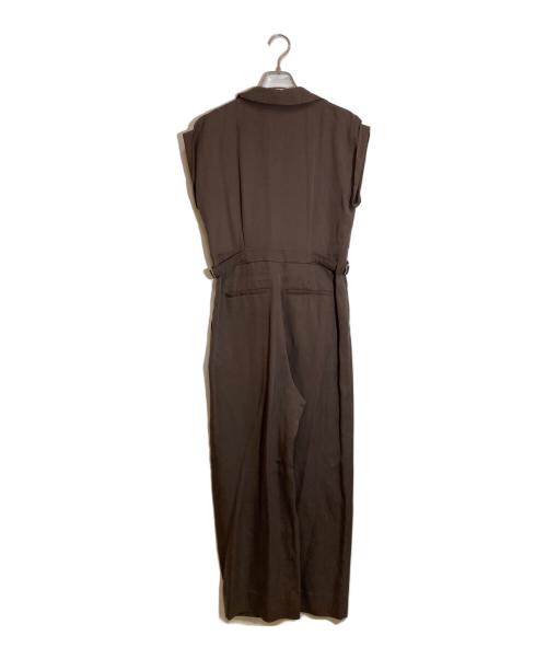 BALLSEY（ボールジィ）BALLSEY (ボールジィ) セルロースツイル サイドアジャストオールインワン ブラウン サイズ:34の古着・服飾アイテム