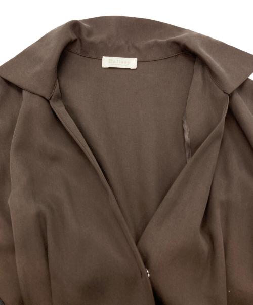BALLSEY（ボールジィ）BALLSEY (ボールジィ) セルロースツイル サイドアジャストオールインワン ブラウン サイズ:34の古着・服飾アイテム