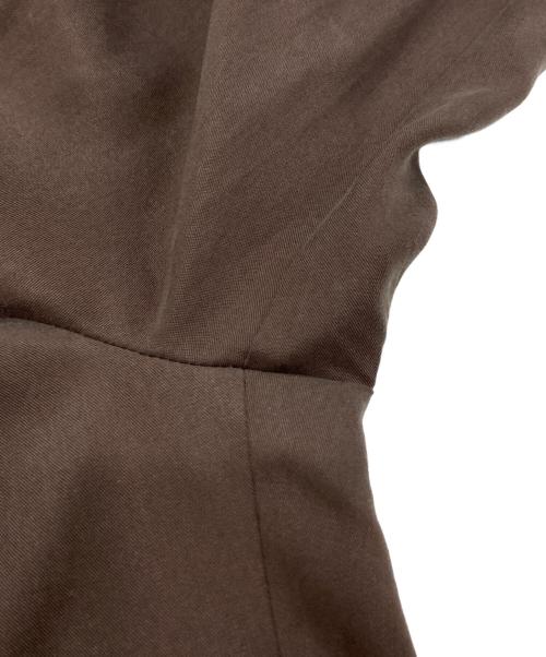 BALLSEY（ボールジィ）BALLSEY (ボールジィ) セルロースツイル サイドアジャストオールインワン ブラウン サイズ:34の古着・服飾アイテム