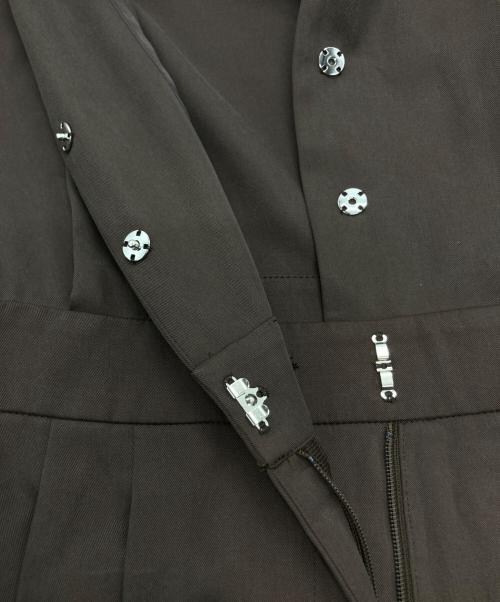 BALLSEY（ボールジィ）BALLSEY (ボールジィ) セルロースツイル サイドアジャストオールインワン ブラウン サイズ:34の古着・服飾アイテム