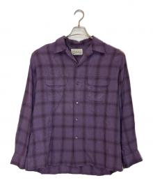 WACKO MARIA（ワコマリア）の古着「OMBRE CHECK OPEN COLLAR SHIRT L/S」｜パープル