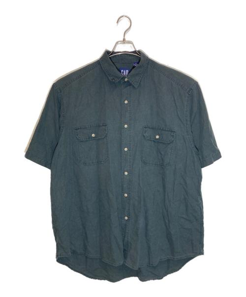 GAP（ギャップ）GAP (ギャップ) コットンリネンワークシャツ ブラック サイズ:Lの古着・服飾アイテム