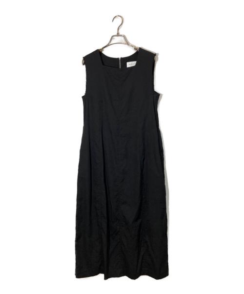 MACPHEE（マカフィー）MACPHEE (マカフィー) コットンナイロンピケ スクエアネックワンピース ブラック サイズ:36の古着・服飾アイテム