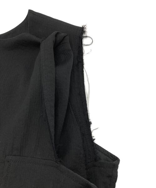 MACPHEE（マカフィー）MACPHEE (マカフィー) コットンナイロンピケ スクエアネックワンピース ブラック サイズ:36の古着・服飾アイテム