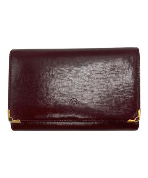 Cartier（カルティエ）Cartier (カルティエ) マストライン 2つ折り財布 バーガンディー サイズ:-の古着・服飾アイテム