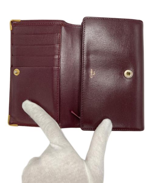 Cartier（カルティエ）Cartier (カルティエ) マストライン 2つ折り財布 バーガンディー サイズ:-の古着・服飾アイテム