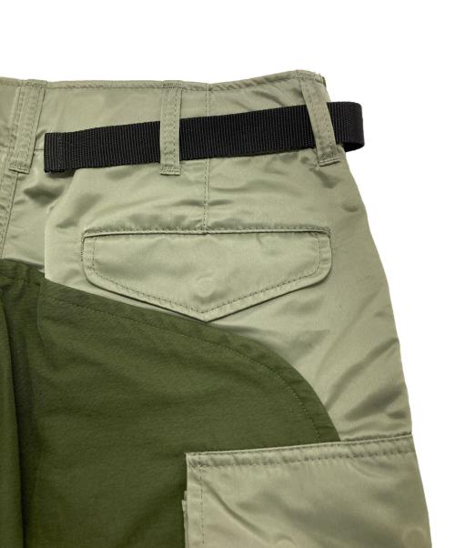 sacai（サカイ）sacai (サカイ) Nylon Twill Mix Pants グリーン サイズ:2の古着・服飾アイテム