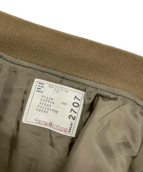 sacai（サカイ）sacai (サカイ) Nylon Twill Mix Blouson ベージュ×カーキ サイズ:1の古着・服飾アイテム