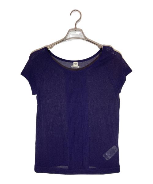 HERMES（エルメス）HERMES (エルメス) ノースリーブニット ネイビー サイズ:36の古着・服飾アイテム