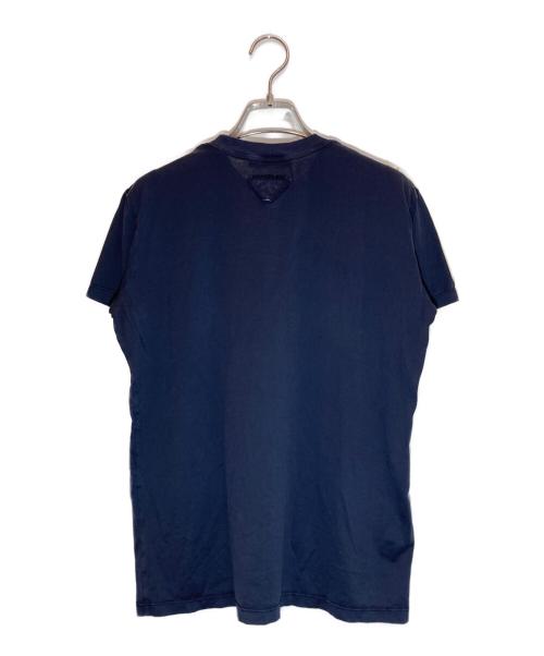 PRADA（プラダ）PRADA (プラダ) 半袖Tシャツ ネイビー サイズ:Ⅿの古着・服飾アイテム