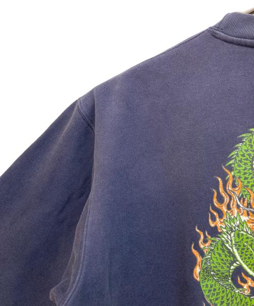 stussy（ステューシー）stussy (ステューシー) ボロドラゴンプリントスウェット ネイビー サイズ:Ⅿの古着・服飾アイテム
