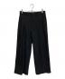 Chikashitsu +（チカシツプラス）の古着「stripe tuck slacks」｜ブラック