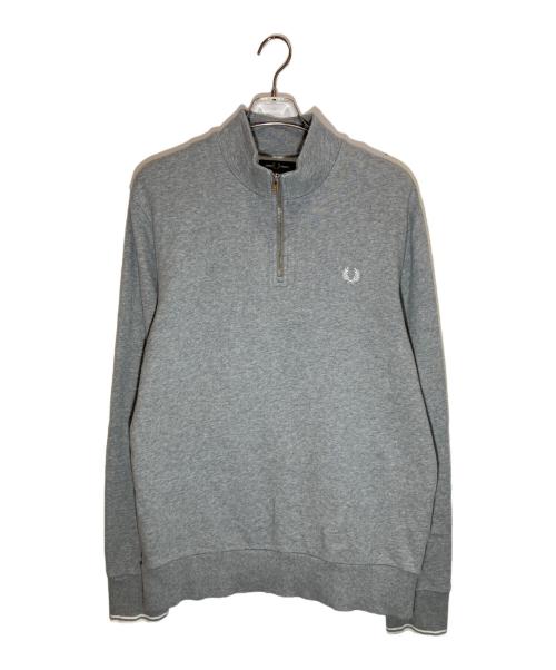 FRED PERRY（フレッドペリー）FRED PERRY (フレッドペリー) ハーフジップスウェット グレー サイズ:XLの古着・服飾アイテム