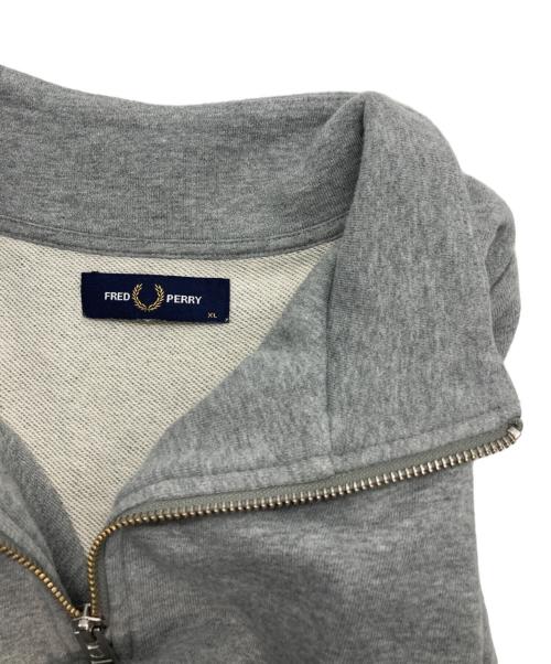 FRED PERRY（フレッドペリー）FRED PERRY (フレッドペリー) ハーフジップスウェット グレー サイズ:XLの古着・服飾アイテム