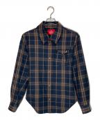 Vivienne Westwood RED LABELヴィヴィアンウエストウッドレッドレーベル）の古着「チェックシャツ」｜ブラック×ブラウン