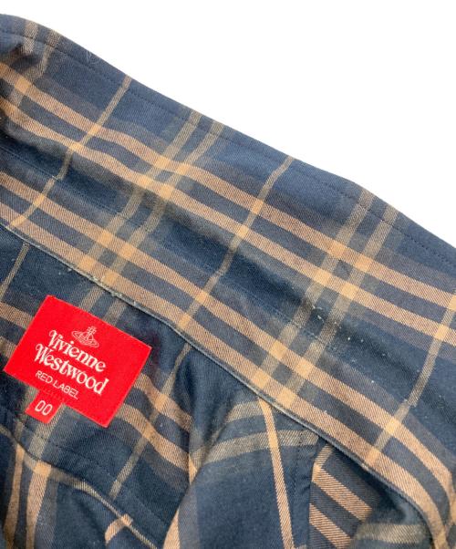 Vivienne Westwood RED LABEL（ヴィヴィアンウエストウッドレッドレーベル）Vivienne Westwood RED LABEL (ヴィヴィアンウエストウッドレッドレーベル) チェックシャツ ブラック×ブラウン サイズ:SIZE 00の古着・服飾アイテム
