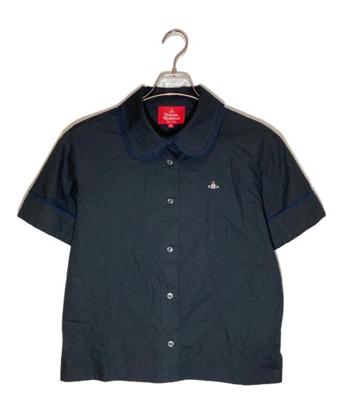 Vivienne Westwood RED LABEL（ヴィヴィアンウエストウッドレッドレーベル）Vivienne Westwood RED LABEL (ヴィヴィアンウエストウッドレッドレーベル) ラウンドカラーシャツ ブラック サイズ:SIZE 00の古着・服飾アイテム
