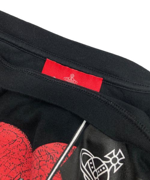 Vivienne Westwood RED LABEL（ヴィヴィアンウエストウッドレッドレーベル）Vivienne Westwood RED LABEL (ヴィヴィアンウエストウッドレッドレーベル) ハートアースプリントロングスリーブカットソー ブラック サイズ:01の古着・服飾アイテム