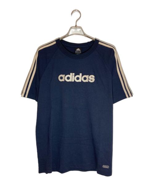 adidas（アディダス）adidas (アディダス) ロゴ刺繍Tシャツ ネイビー サイズ:SIZE X0の古着・服飾アイテム