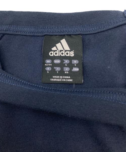 adidas（アディダス）adidas (アディダス) ロゴ刺繍Tシャツ ネイビー サイズ:SIZE X0の古着・服飾アイテム