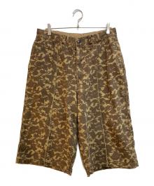 NULL TOKYO×JOURNAL STANDARD（ヌル トウキョウ×ジャーナルスタンダード）の古着「別注バギー スリークォーターショーツ」｜ブラウン×ベージュ