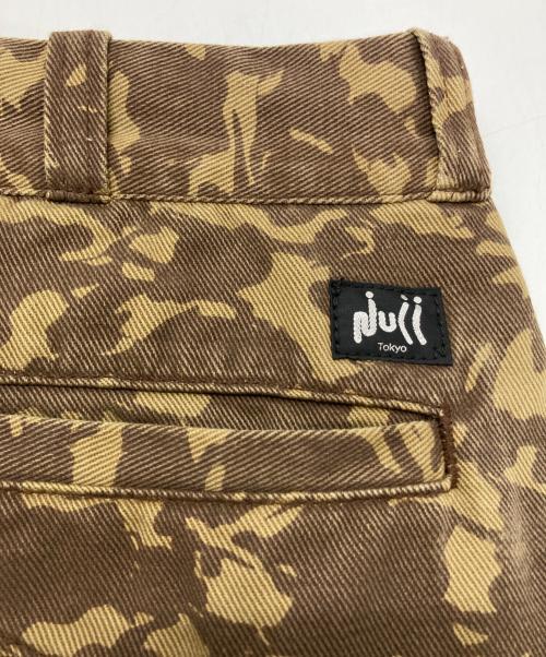 NULL TOKYO（ヌル トウキョウ）NULL TOKYO (ヌル トウキョウ) JOURNAL STANDARD (ジャーナルスタンダード) 別注バギー スリークォーターショーツ ブラウン×ベージュ サイズ:Ⅿの古着・服飾アイテム