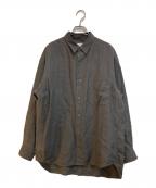 FOLLフォル）の古着「ramie oxford daily shirt」｜グレー