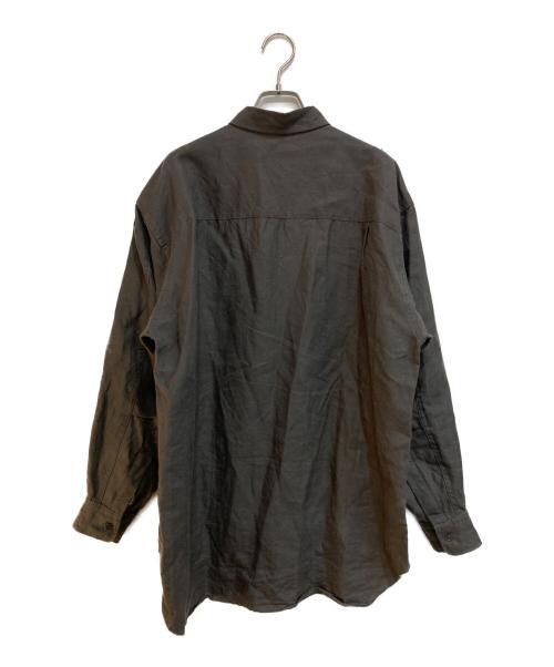 FOLL（フォル）FOLL (フォル) ramie oxford daily shirt グレー サイズ:2の古着・服飾アイテム
