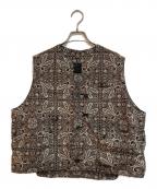 DAIWA PIER39ダイワ ピア39）の古着「W’s TECH OVER VEST PAISLEY」｜ブラウン×ホワイト