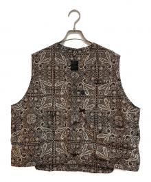 DAIWA PIER39（ダイワ ピア39）の古着「W’s TECH OVER VEST PAISLEY」｜ブラウン×ホワイト