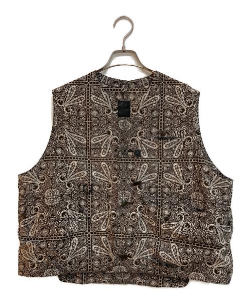 DAIWA PIER39（ダイワ ピア39）DAIWA PIER39 (ダイワ ピア39) W’s TECH OVER VEST PAISLEY ブラウン×ホワイト サイズ:Ⅿの古着・服飾アイテム