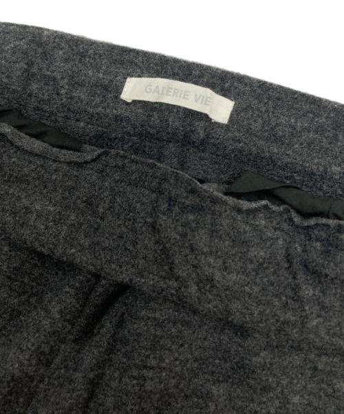 GALERIE VIE（ギャルリーヴィー）GALERIE VIE (ギャルリーヴィー) ウールナイロン ワイドクロップドパンツ グレー サイズ:SIZE S (36)の古着・服飾アイテム