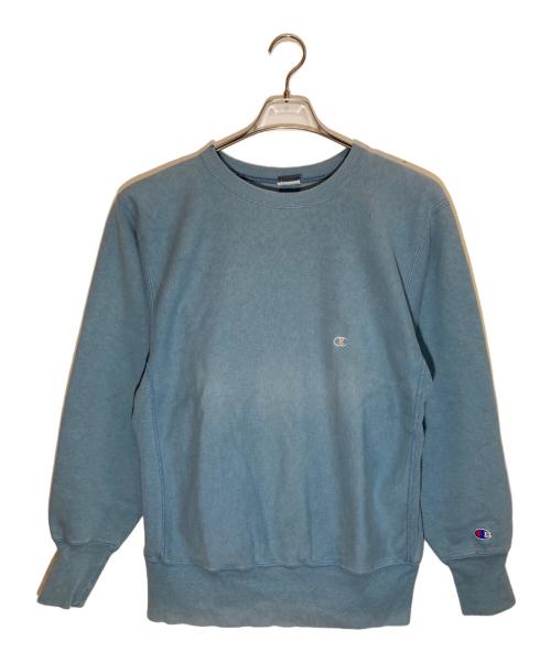 Champion REVERSE WEAVE（チャンピオン リバース ウィーブ）Champion REVERSE WEAVE (チャンピオン リバース ウィーブ) ロゴ刺繍スウェット ブルー サイズ:Lの古着・服飾アイテム