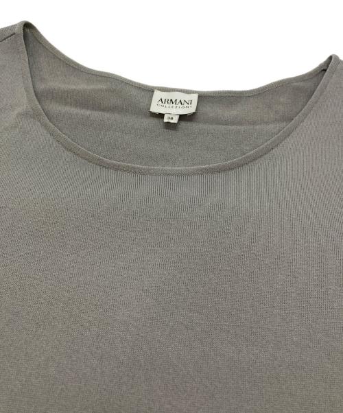 ARMANI COLLEZIONI（アルマーニ コレツィオーニ）ARMANI COLLEZIONI (アルマーニ コレツィオーニ) リブニットワンピース グレー サイズ:38の古着・服飾アイテム