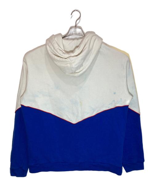 GUCCI（グッチ）GUCCI (グッチ) Gucci Diamond Zip Hoodie ブルー×ベージュ サイズ:Lの古着・服飾アイテム